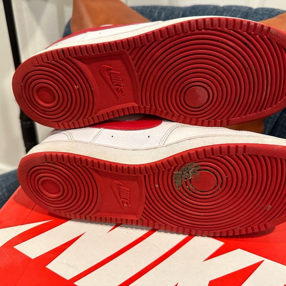 Nike Court Vision Low Mens Shoes Size 7.5 White Red - Picture 5 of 6